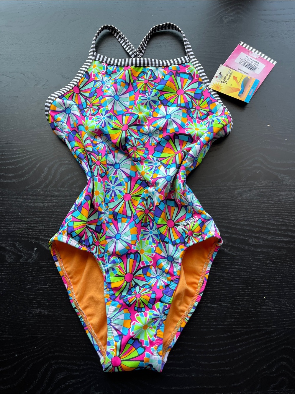 Brand New (Original $28) Dolfin Uglies Girls Size 14 Swimsuit One Piece